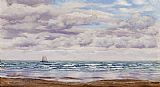 Gathering Clouds, A Fishing Boat Off The Coast by John Brett